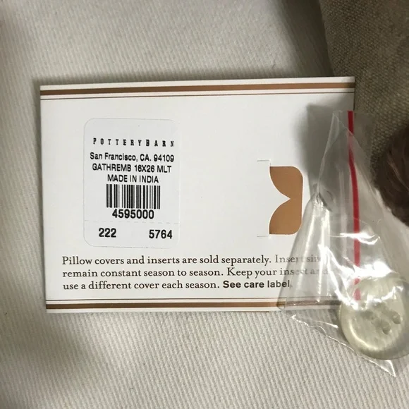 Pottery Barn GATHER Pillow Cover, NWT - Picture 3 of 3